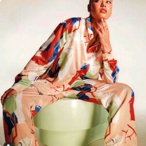 Inamorata Remi Pants Drawstring Camo Lounge Earth Tone Women's Medium